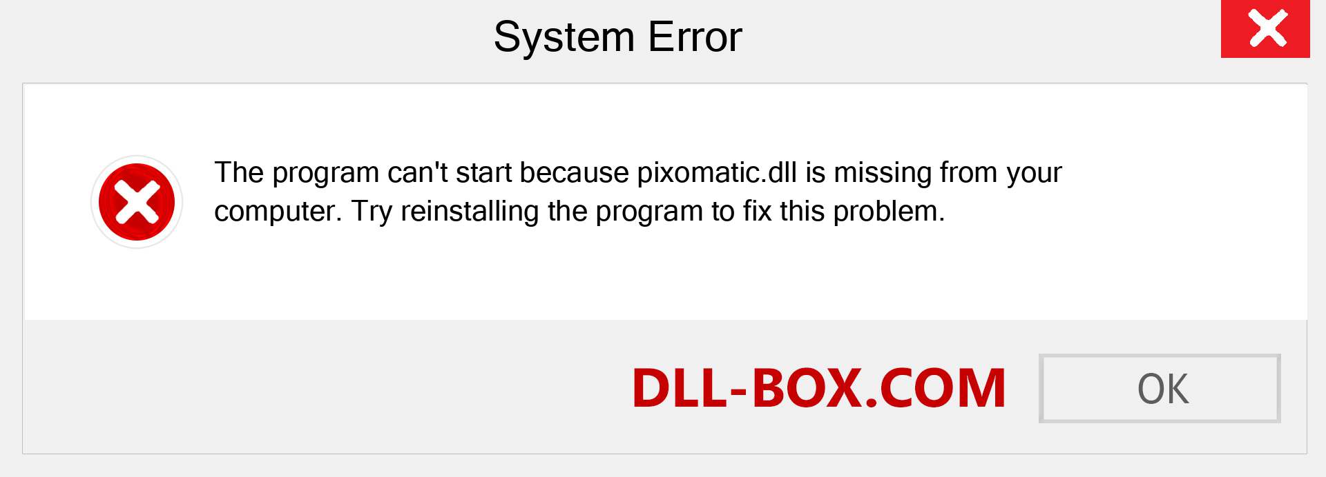  pixomatic.dll file is missing?. Download for Windows 7, 8, 10 - Fix  pixomatic dll Missing Error on Windows, photos, images